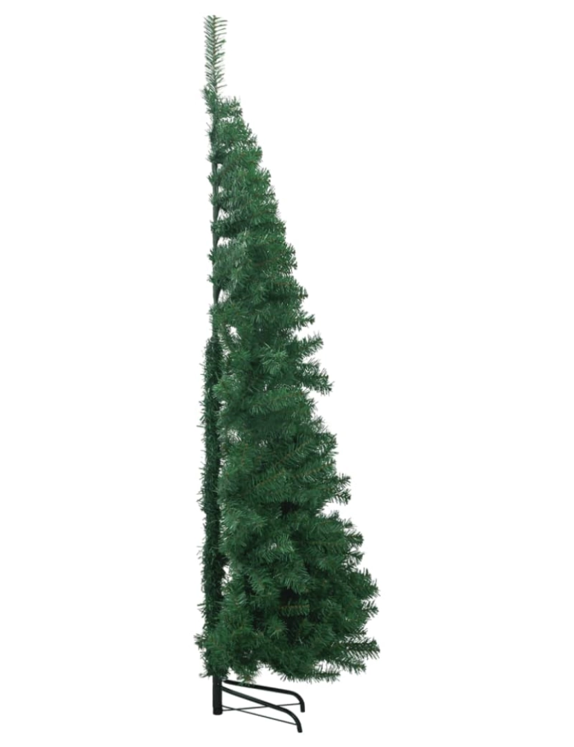 imagem de vidaXL Árvore de Natal artificial de canto 180 cm PVC verde4