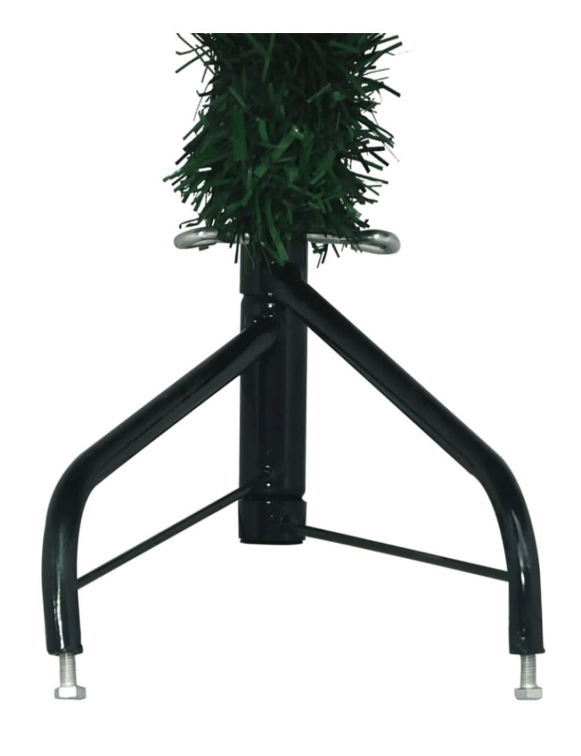 imagem de vidaXL Árvore de Natal artificial de canto 180 cm PVC verde5