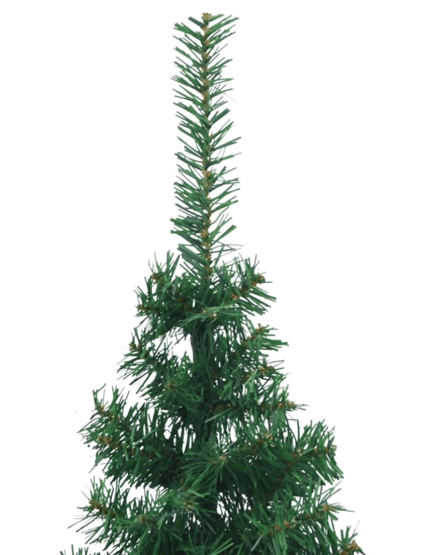 imagem de vidaXL Árvore de Natal artificial de canto 180 cm PVC verde6