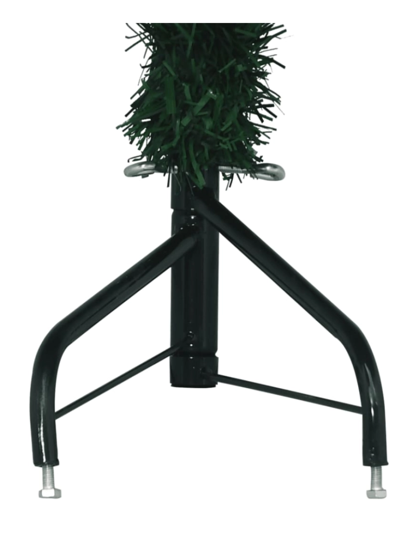 imagem de vidaXL Árvore de Natal artificial de canto 240 cm PVC verde5