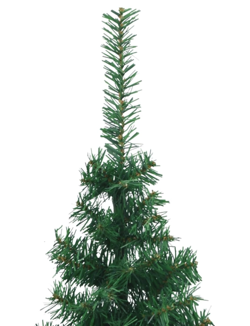 imagem de vidaXL Árvore de Natal artificial de canto 240 cm PVC verde6