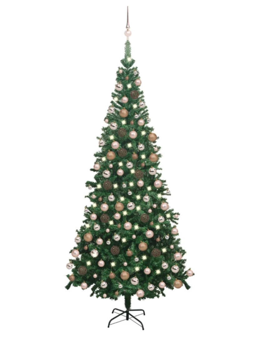 Vidaxl - vidaXL Árvore Natal artificial pré-iluminada c/ bolas verde