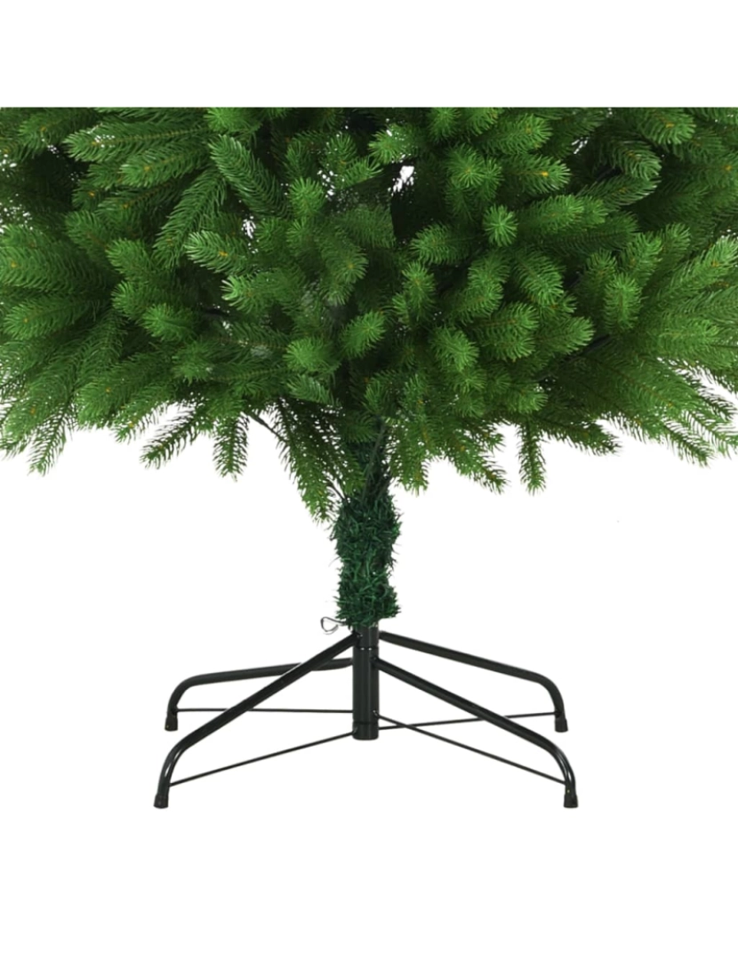 imagem de vidaXL Árvore Natal artificial pré-iluminada c/ bolas 240 cm verde6