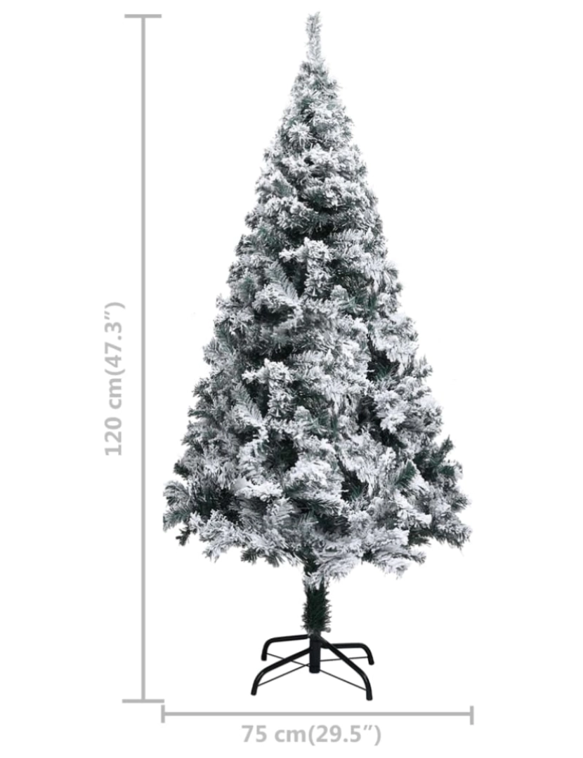 imagem de vidaXL Árvore de Natal artificial pré-iluminada c/ bolas 120 cm verde11