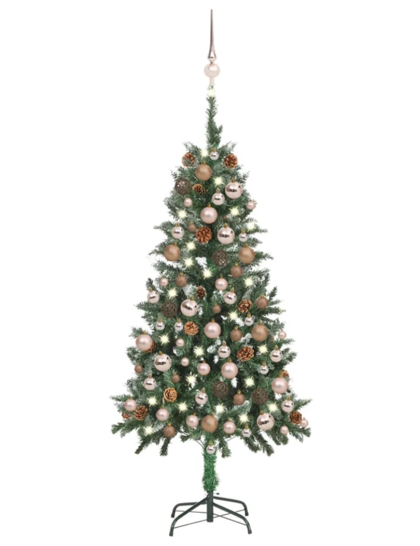 Vidaxl - vidaXL Árvore Natal artificial pré-iluminada c/ bolas e pinhas 150 cm