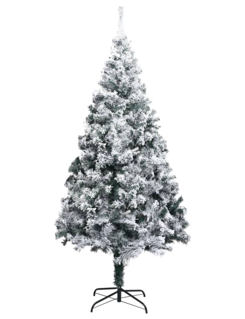 imagem de vidaXL Árvore Natal artificial pré-iluminada c/ bolas 240 cm PVC verde4