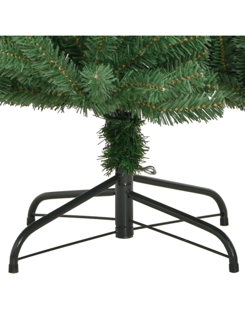 imagem de vidaXL Árvore de Natal artificial articulada com suporte 150 cm verde5