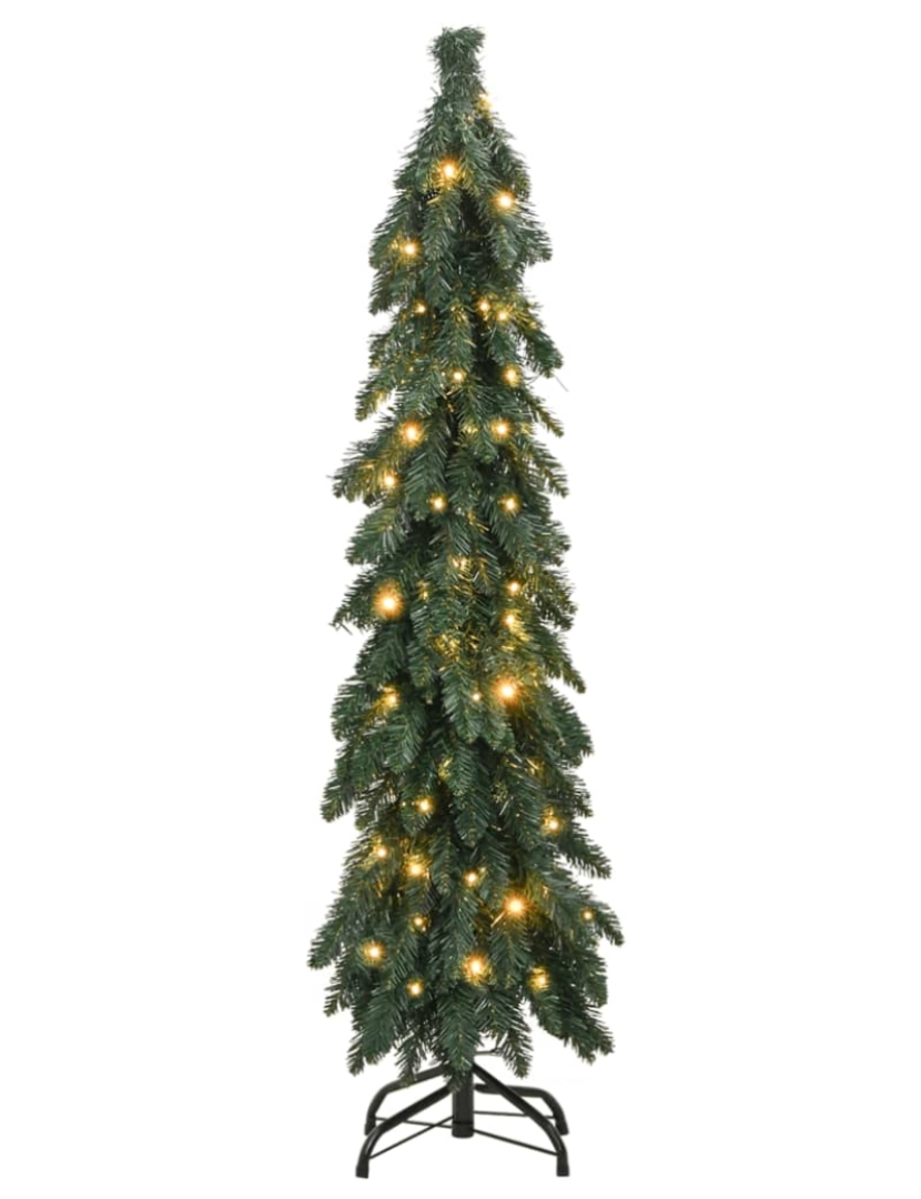 imagem de vidaXL Árvore de Natal artificial pré-iluminada + 60 luzes LED 120 cm4