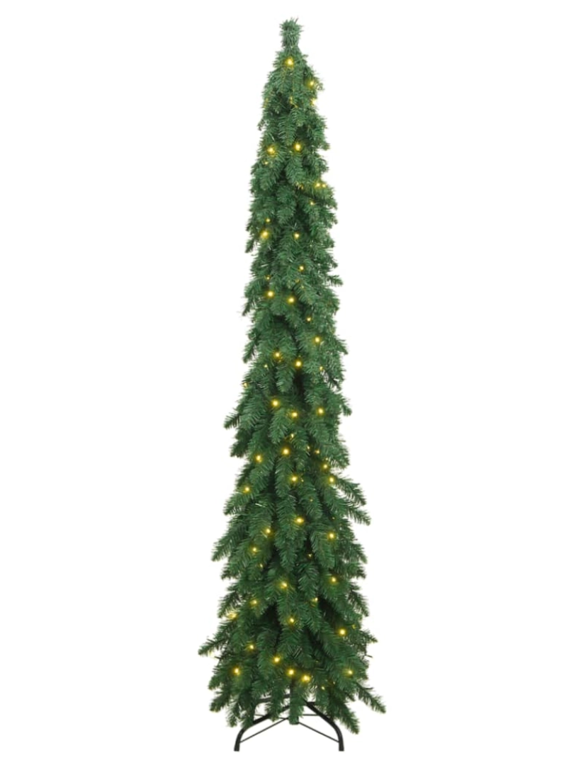 imagem de vidaXL Árvore de Natal artificial pré-iluminada + 100 luzes LED 180 cm4