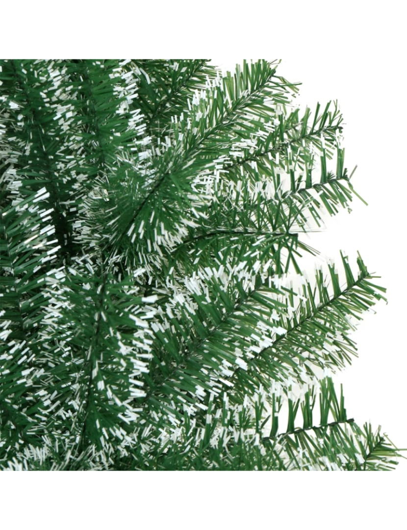 imagem de vidaXL Árvore de Natal artificial c/ flocos de neve 180 cm verde5