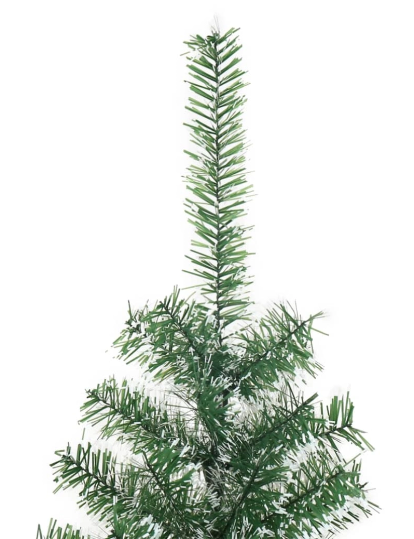 imagem de vidaXL Árvore de Natal artificial com flocos de neve 240 cm verde4