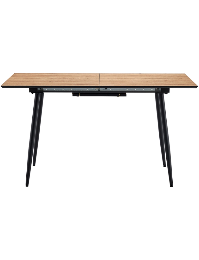 ADEC - MESA COMEDOR EXTENSIBLE ARTIC 140 - 180 x 80 CM OAK / NEGRO