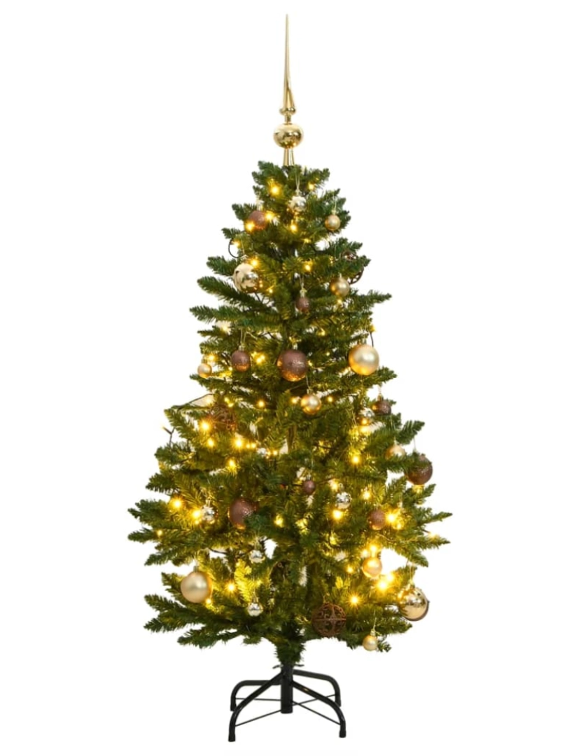 Vidaxl - vidaXL Árvore Natal artificial articulada c/ 150 luzes LED+bolas 150cm