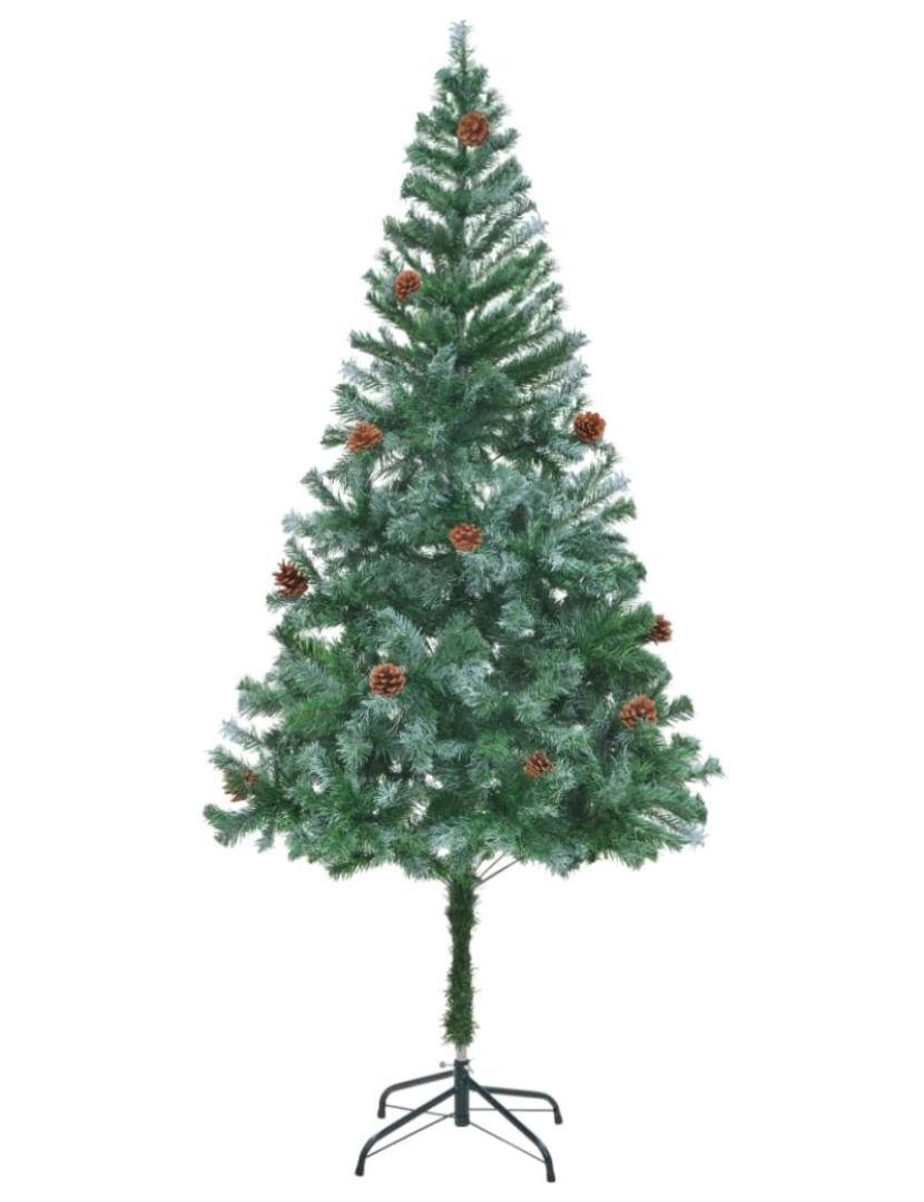 imagem de vidaXL Árvore de Natal artificial com pinhas 180 cm2