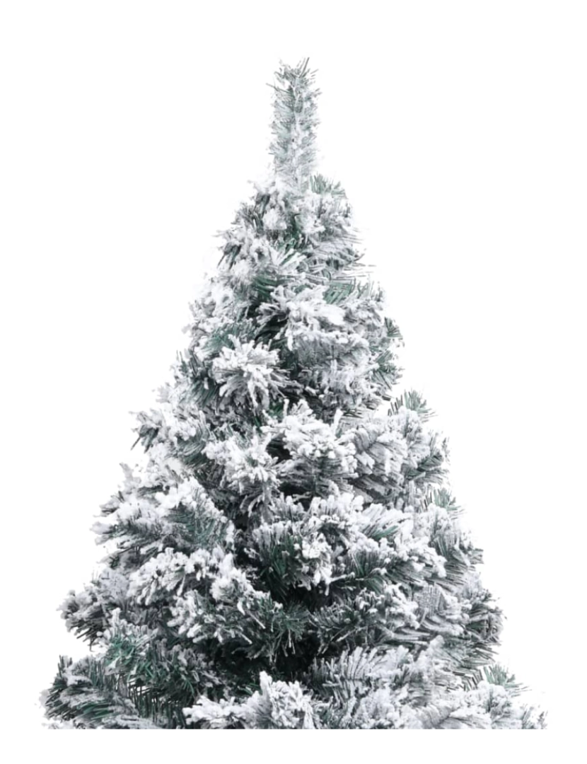 imagem de vidaXL Árvore de Natal artificial c/ flocos de neve 150 cm PVC verde4