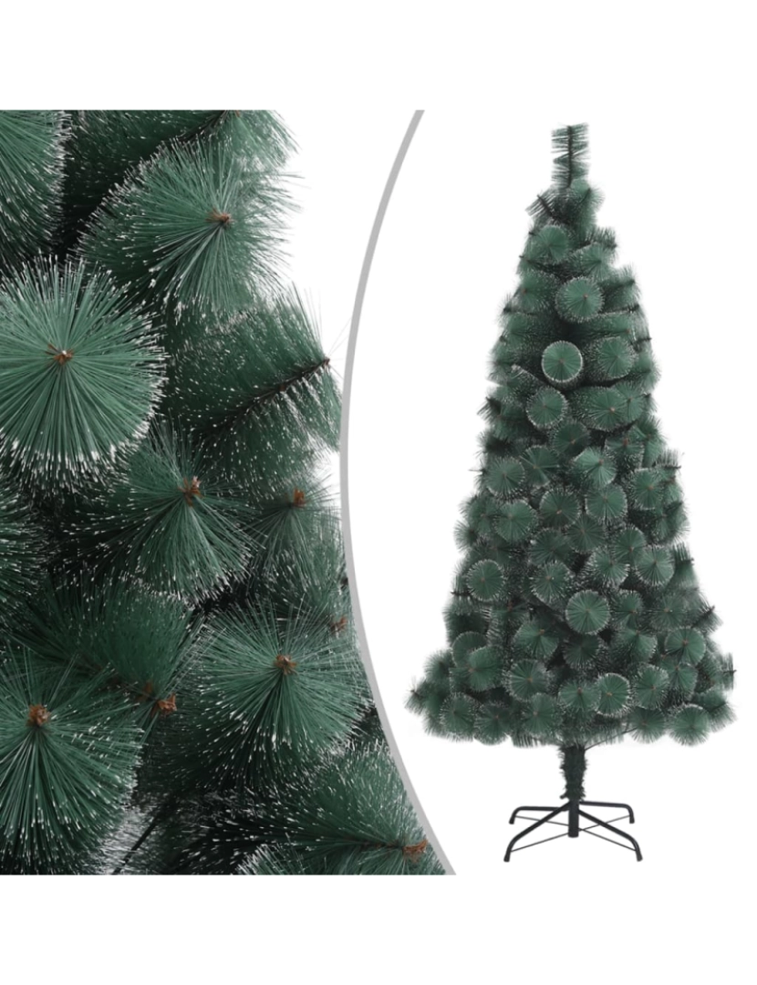 imagem de vidaXL Árvore de Natal artificial com suporte 120 cm PET verde2