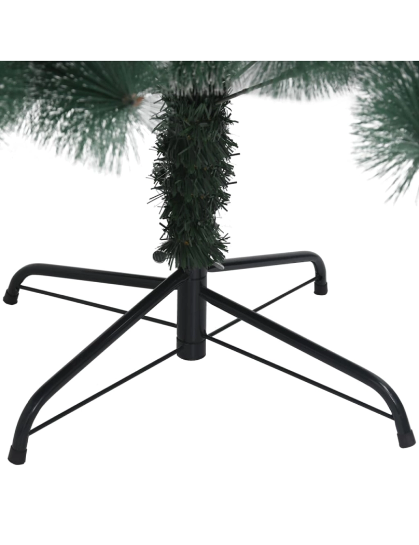 imagem de vidaXL Árvore de Natal artificial com suporte 120 cm PET verde6