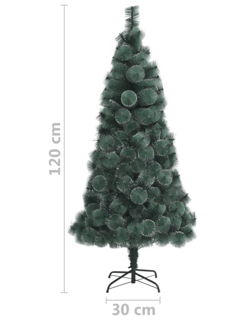 imagem de vidaXL Árvore de Natal artificial com suporte 120 cm PET verde8