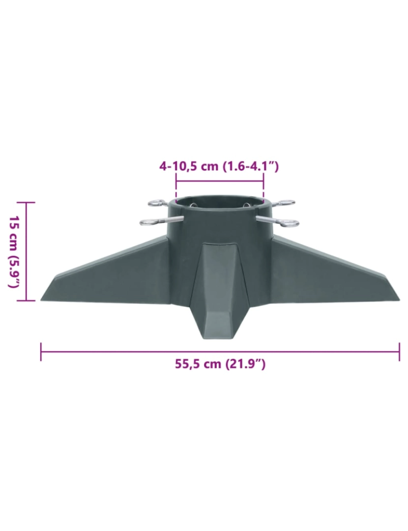 imagem de vidaXL Suporte para árvore de Natal 55,5x55,5x15 cm verde8