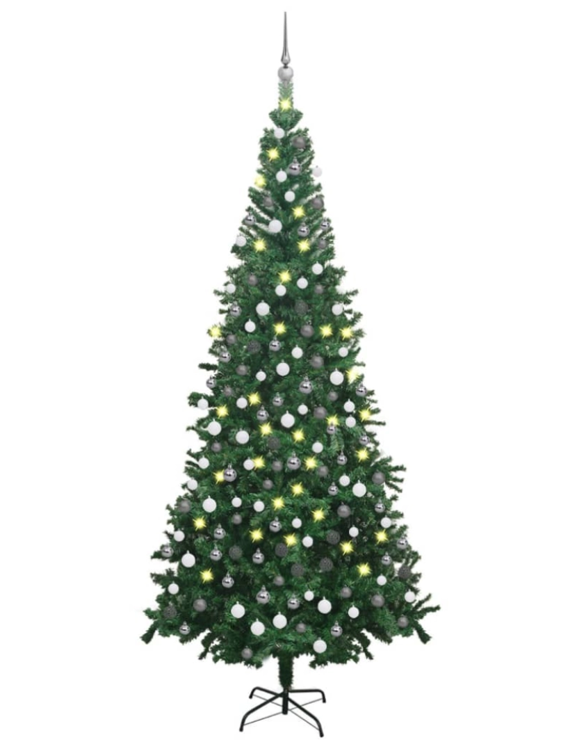 Vidaxl - vidaXL Árvore Natal artificial pré-iluminada c/ bolas verde