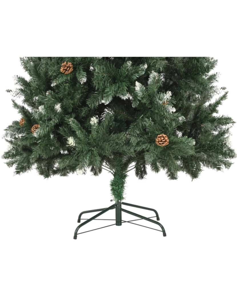 imagem de vidaXL Árvore Natal artificial pré-iluminada c/ bolas 210 cm6