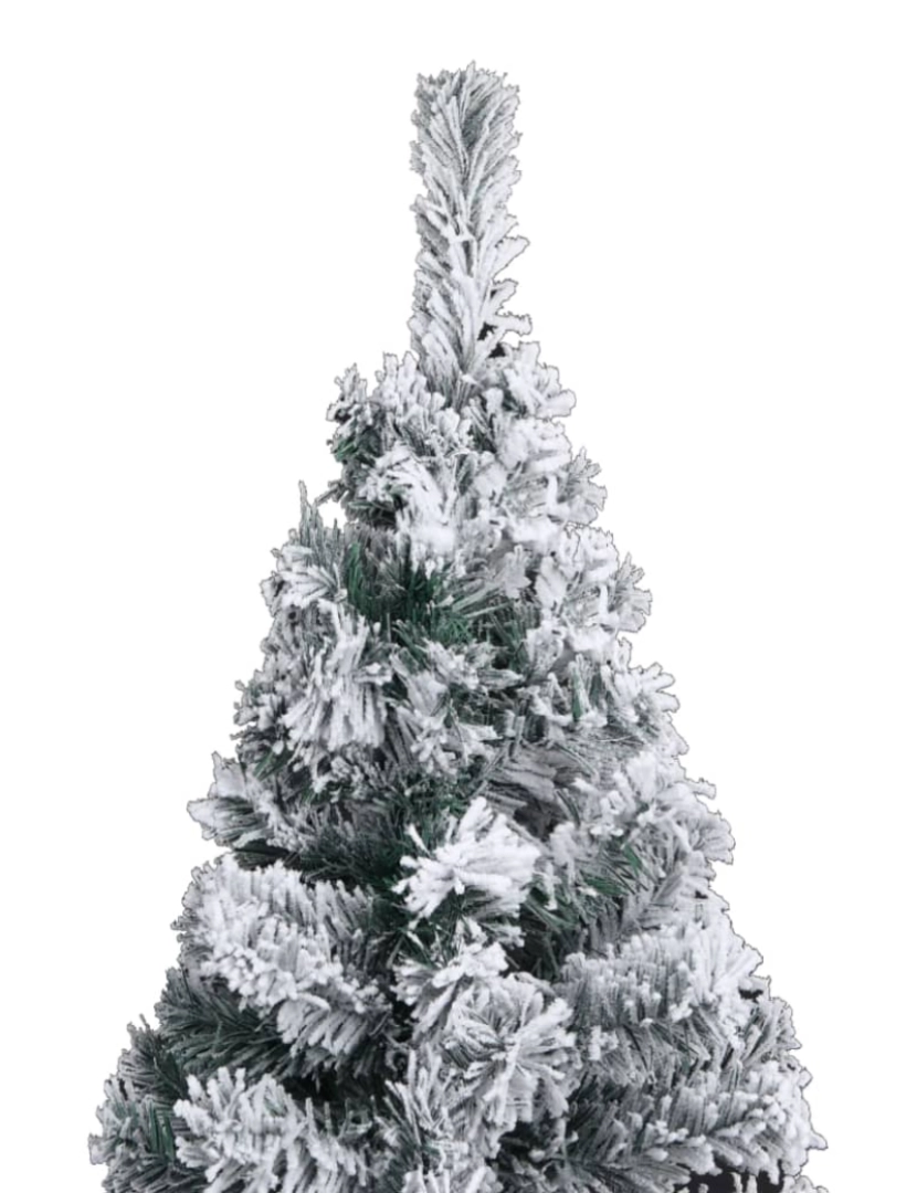 imagem de vidaXL Árvore Natal artificial fina pré-iluminada c/ bolas 150cm verde5