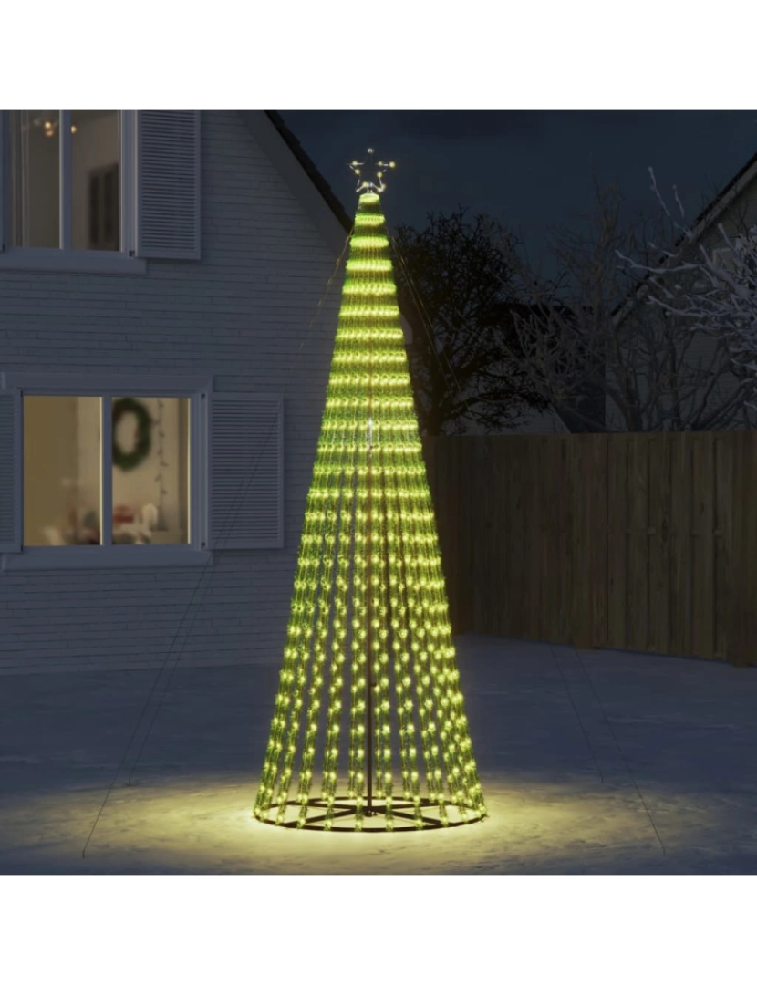 Vidaxl - vidaXL Árvore de Natal luminosa em cone 688 LEDs 300 cm branco quente