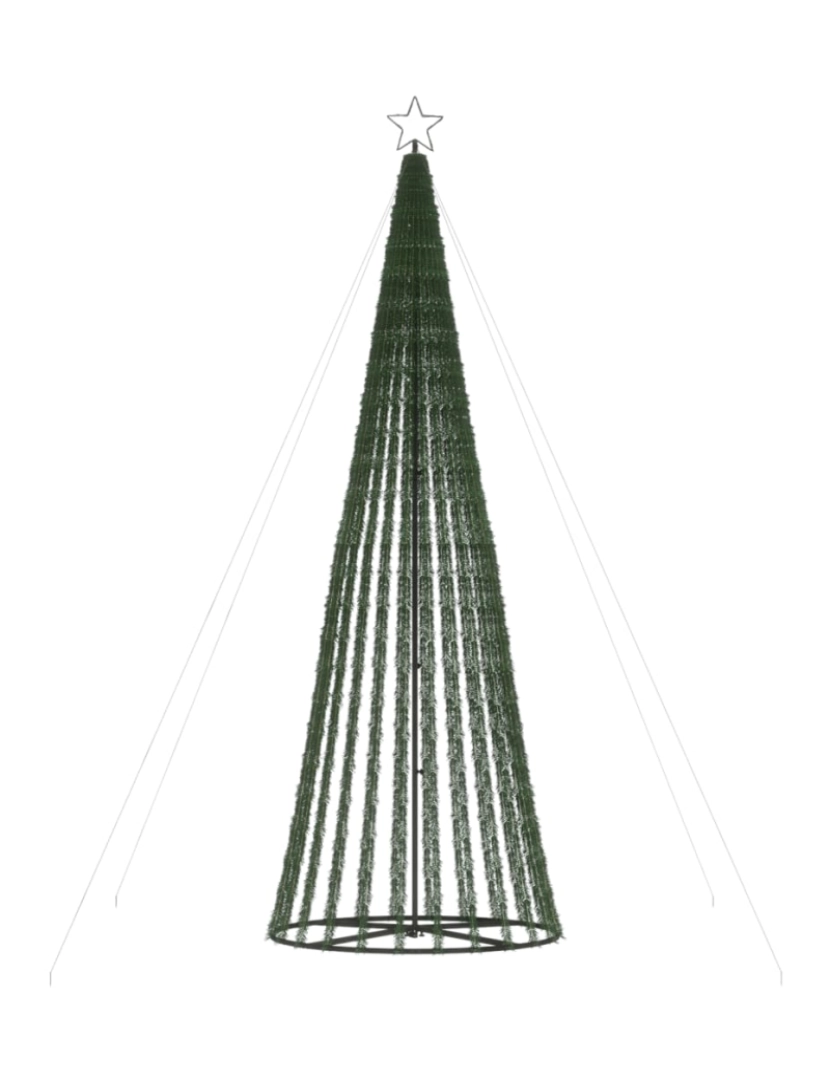 imagem de vidaXL Árvore de Natal luminosa em cone 688 LEDs 300 cm branco quente6