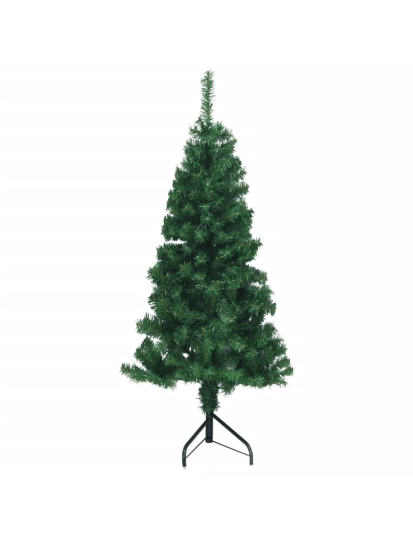 imagem de vidaXL Árvore de Natal artificial de canto 120 cm PVC verde3