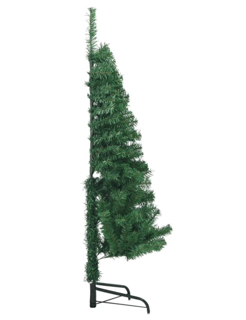 imagem de vidaXL Árvore de Natal artificial de canto 120 cm PVC verde4