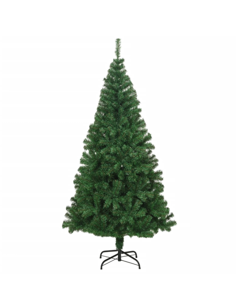 imagem de vidaXL Árvore de Natal artificial com ramos grossos 210 cm PVC verde3