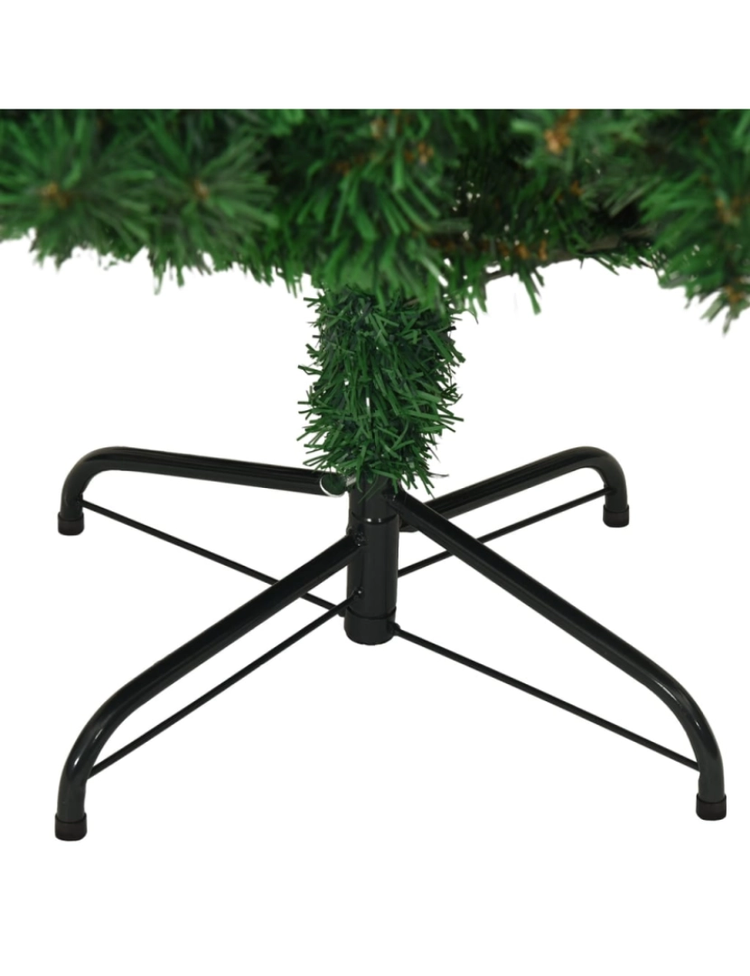 imagem de vidaXL Árvore de Natal artificial com ramos grossos 210 cm PVC verde6