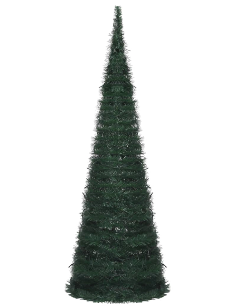 imagem de vidaXL Árvore Natal pop-up artificial pré-iluminada 180 cm verde3