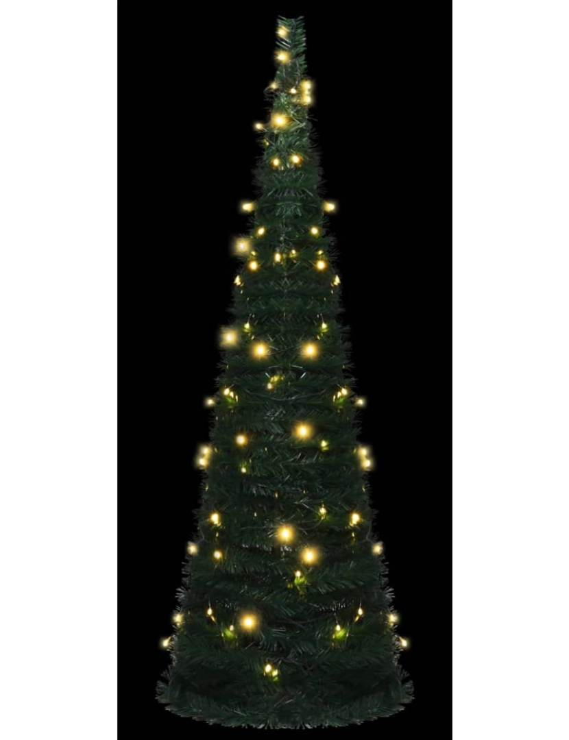 imagem de vidaXL Árvore Natal pop-up artificial pré-iluminada 180 cm verde4