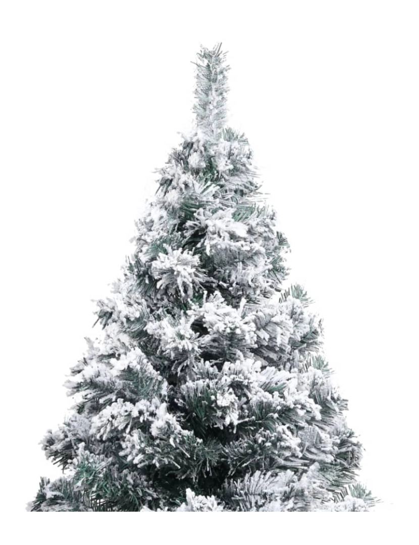 imagem de vidaXL Árvore de Natal artificial c/ flocos de neve 120 cm PVC verde4