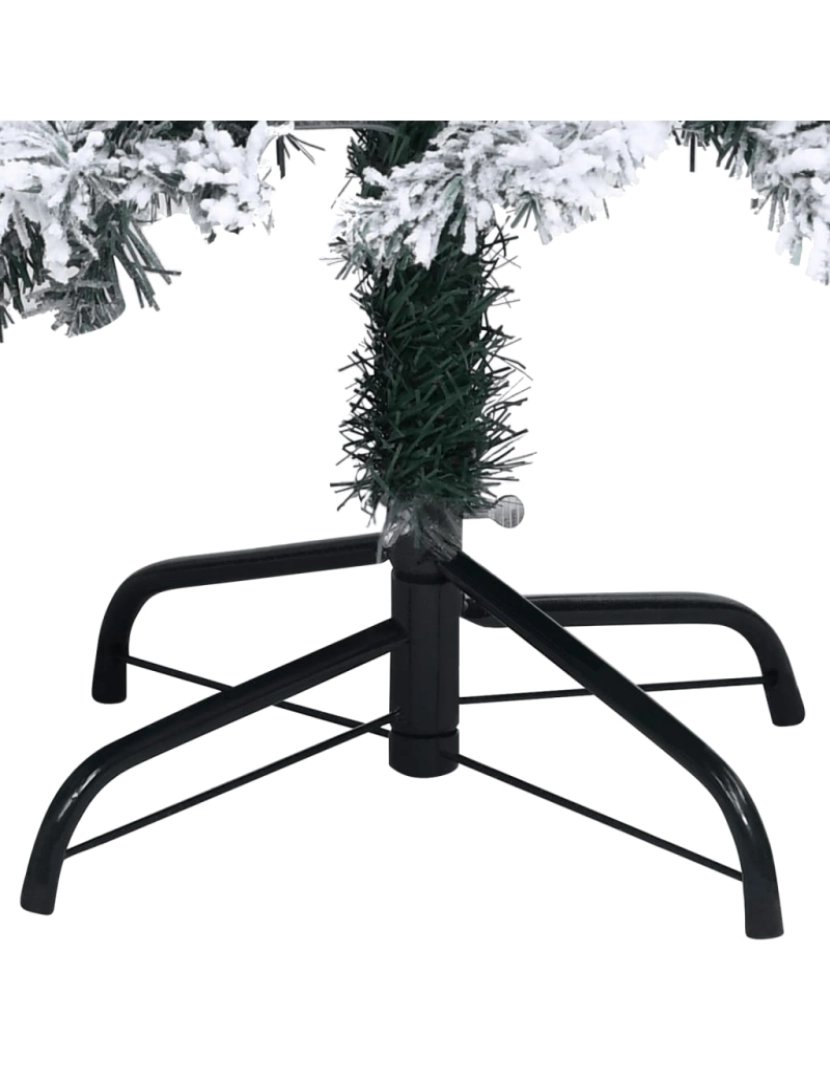 imagem de vidaXL Árvore de Natal artificial c/ flocos de neve 120 cm PVC verde6