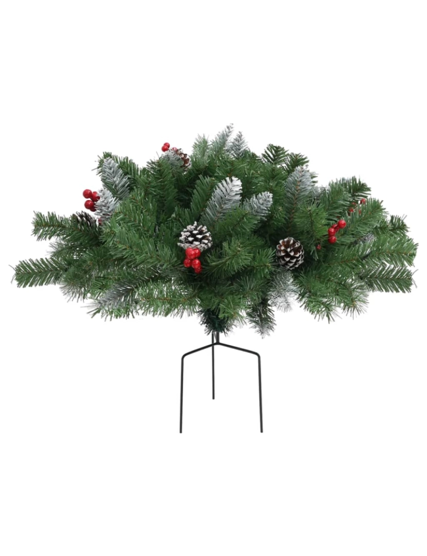 imagem de vidaXL Árvore de Natal artificial de exterior 40 cm PVC verde3