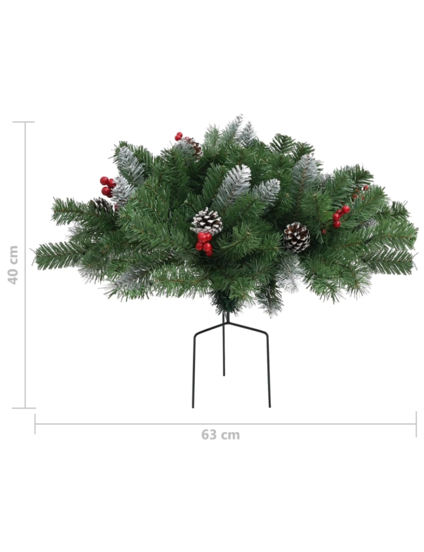 imagem de vidaXL Árvore de Natal artificial de exterior 40 cm PVC verde6