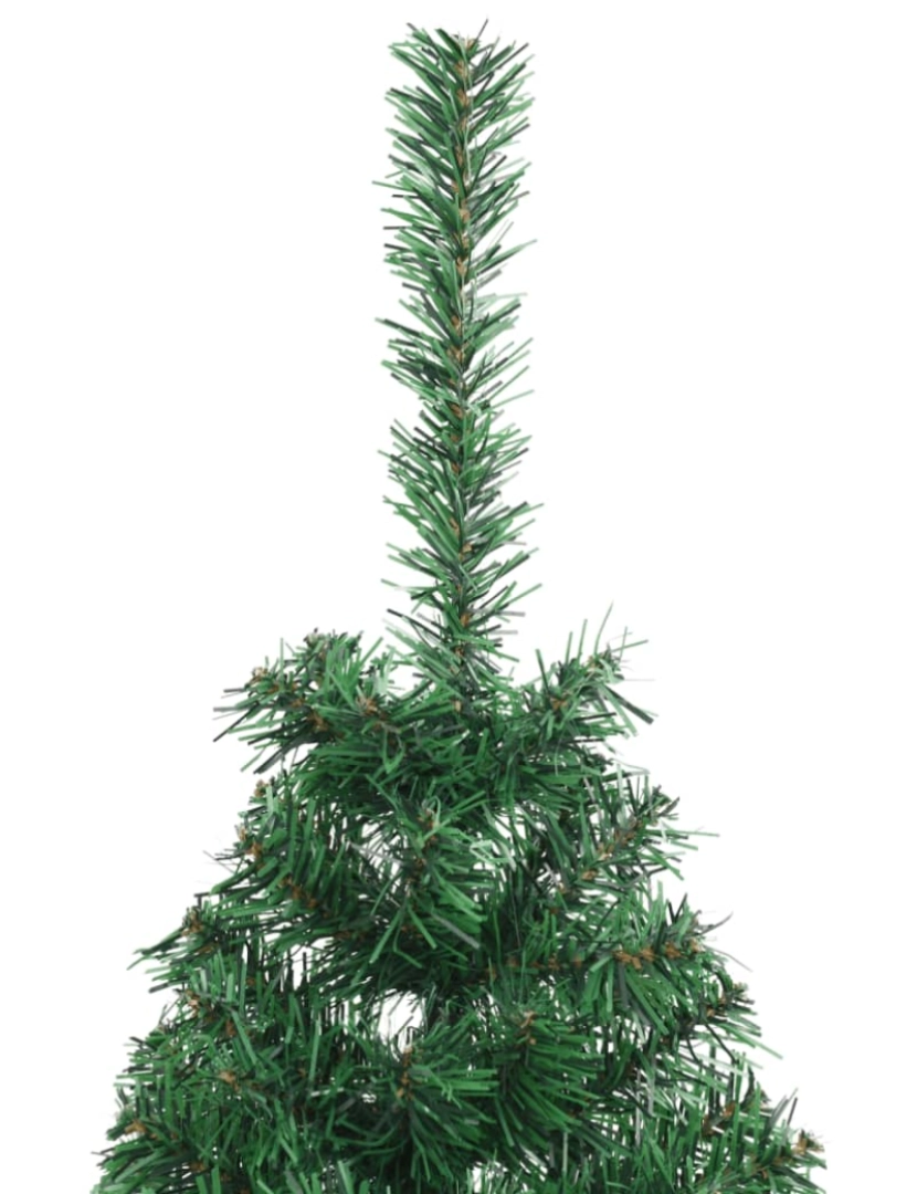 imagem de vidaXL Meia árvore de Natal artificial com suporte 120 cm PVC verde6