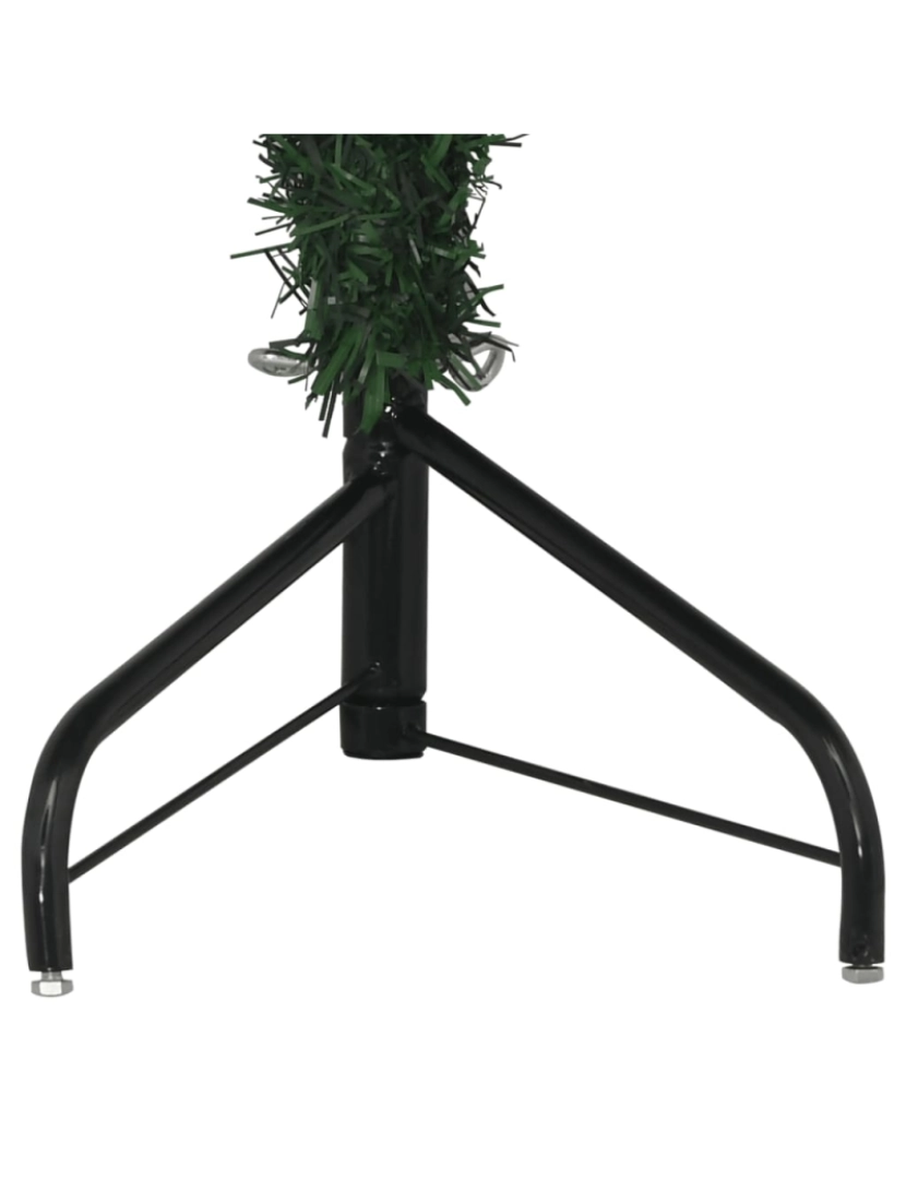 imagem de vidaXL Árvore de Natal artificial de canto 150 cm PVC verde5