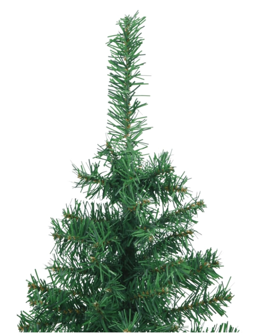 imagem de vidaXL Árvore de Natal artificial de canto 150 cm PVC verde6