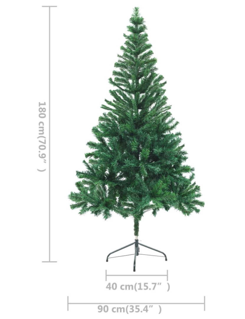 imagem de vidaXL Árvore de Natal artificial pré-iluminada + bolas 564 ramos11