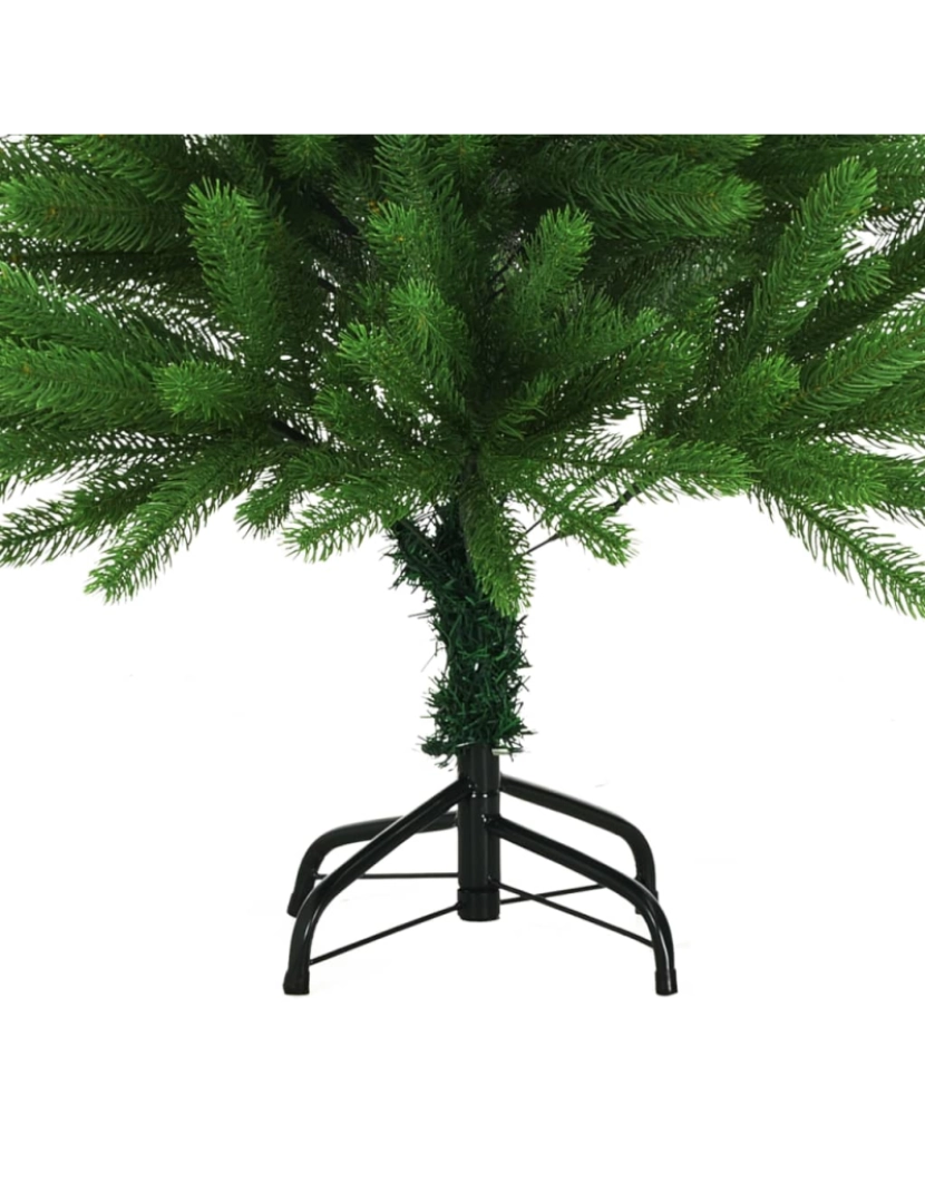 imagem de vidaXL Árvore Natal artificial pré-iluminada c/ bolas 120 cm verde5