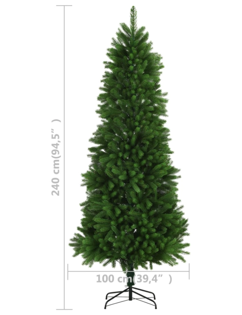 imagem de vidaXL Árvore Natal artificial pré-iluminada c/ bolas 240 cm verde11