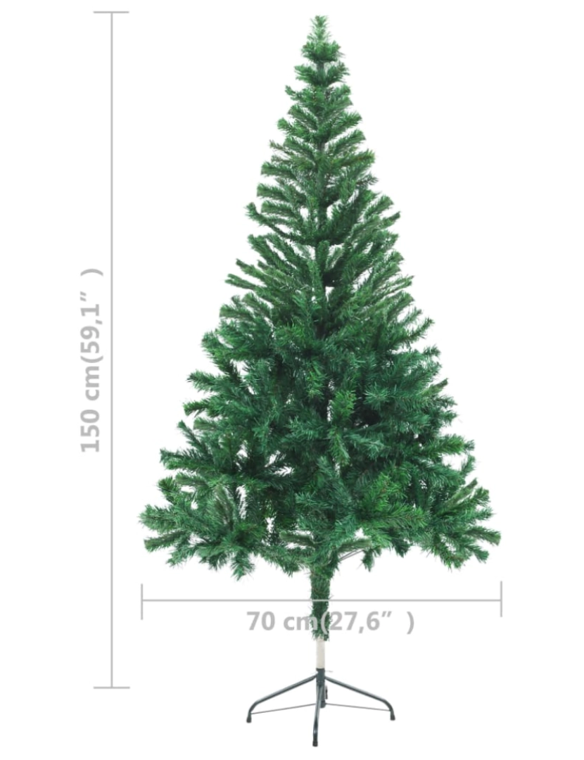 imagem de vidaXL Árvore de Natal artificial pré-iluminada + bolas 380 ramos11