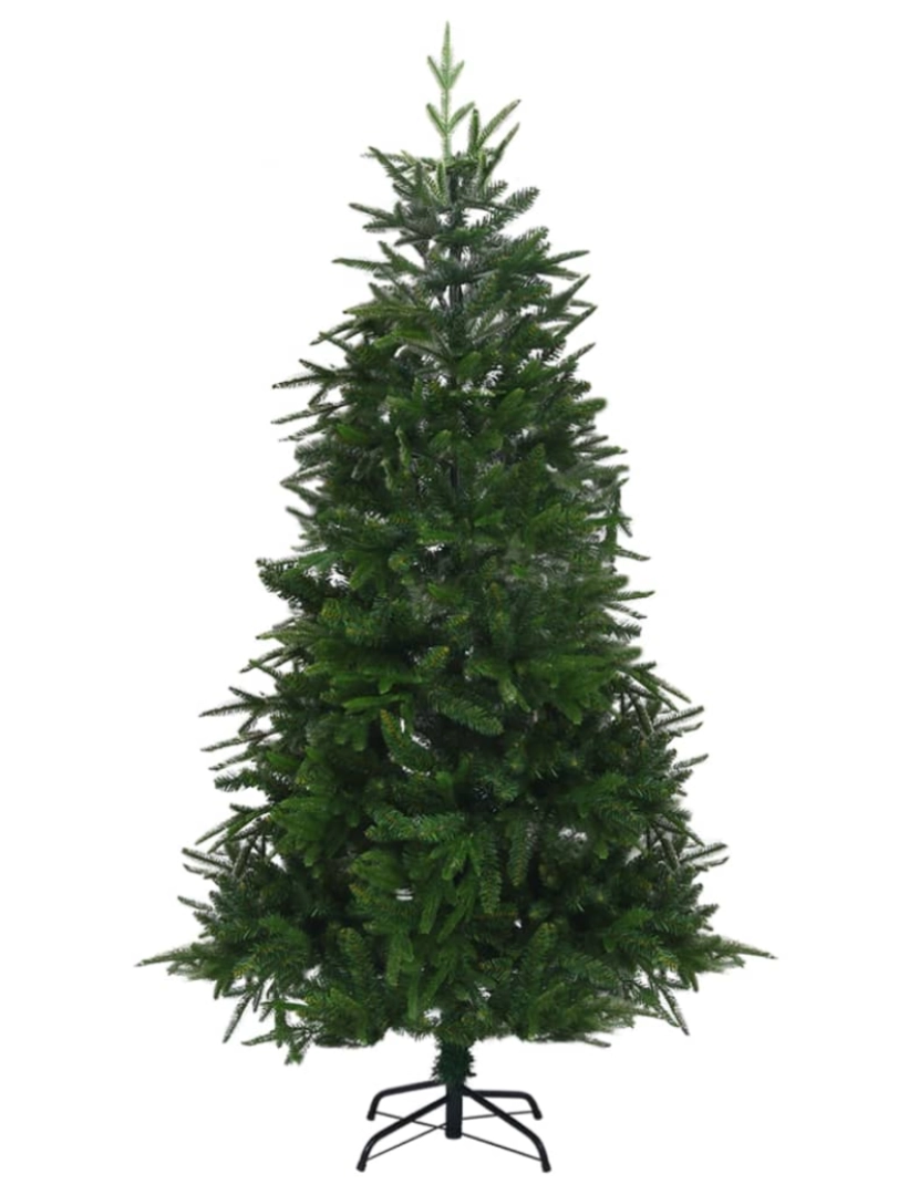 imagem de vidaXL Árvore Natal artificial c/ luzes LED/bolas 180 cm PVC/PE verde4