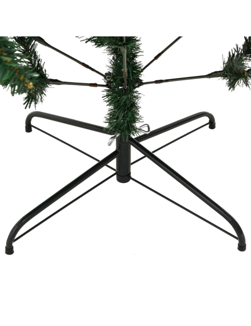 imagem de vidaXL Árvore de Natal artificial articulada com suporte 210 cm7