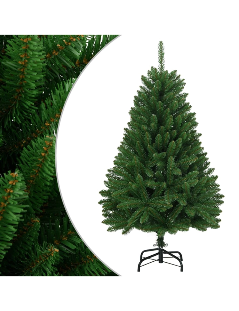 imagem de vidaXL Árvore de Natal artificial articulada com suporte 150 cm verde2