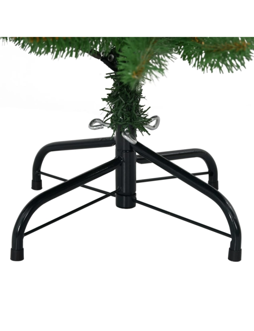 imagem de vidaXL Árvore de Natal artificial articulada com suporte 150 cm verde8