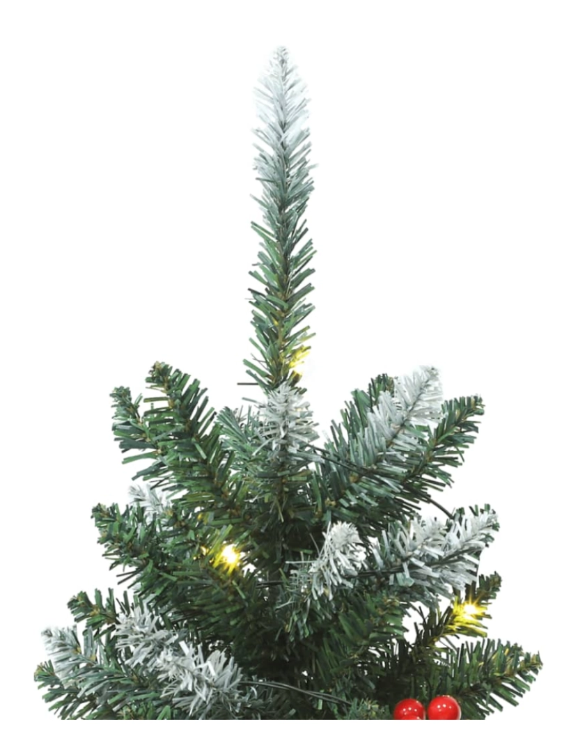 imagem de vidaXL Árvores de Natal artificiais 2 pcs 100 LEDs 120 cm verde/branco7